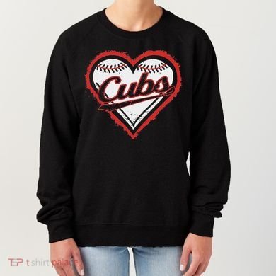 Vintage Cubs Heart Throwback Retro Classic Women's Sweatshirt