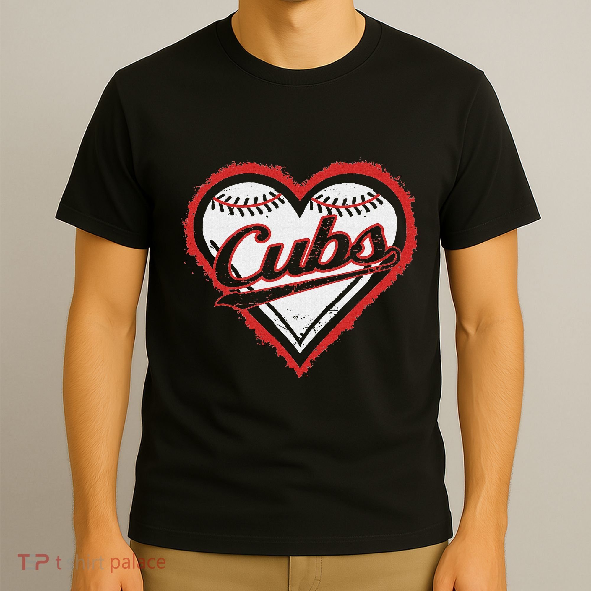 Vintage Cubs Heart Throwback Retro Classic T-Shirt