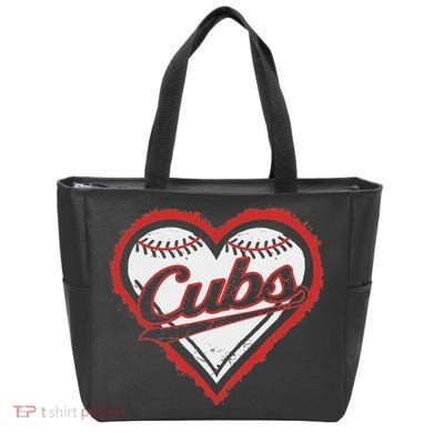 Vintage Cubs Heart Throwback Retro Classic Tote Bag