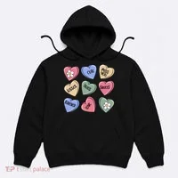 Valentine Candy Hearts Cute Gift Hoodie thumb 0