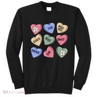 Valentine Candy Hearts Cute Gift Sweatshirt thumb 0