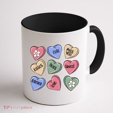 Valentine Candy Hearts Cute Gift Coffee Mug back