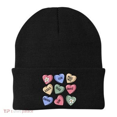 Valentine Candy Hearts Cute Gift Beanie