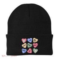 Valentine Candy Hearts Cute Gift Beanie thumb 0