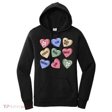 Valentine Candy Hearts Cute Gift Women's Hoodie
