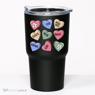 Valentine Candy Hearts Cute Gift Tumbler