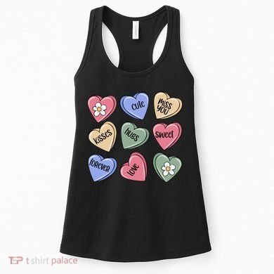 Valentine Candy Hearts Cute Gift Women's Tank Top