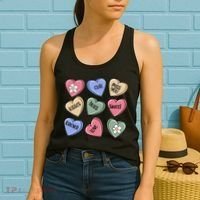 Valentine Candy Hearts Cute Gift Women's Tank Top thumb 2