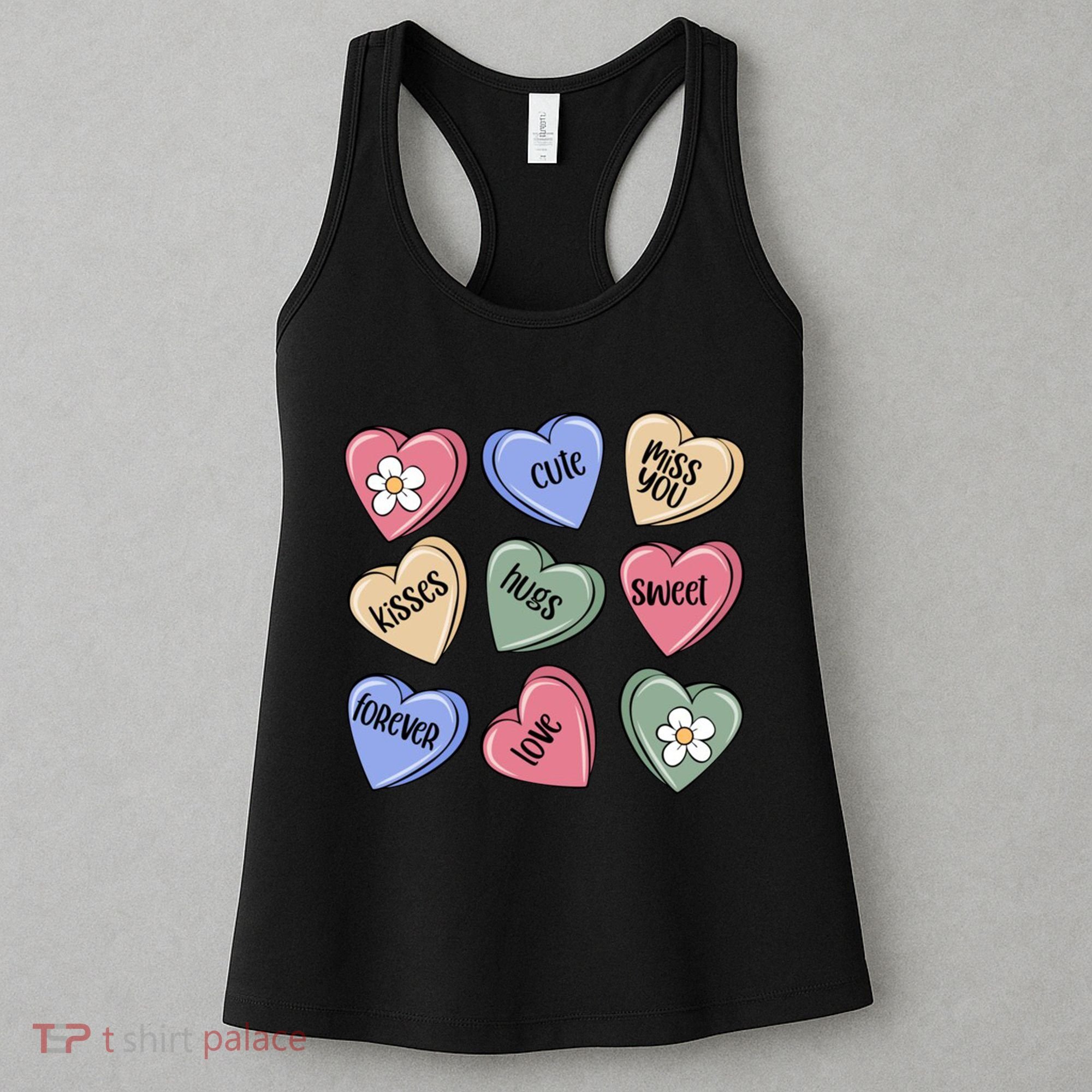 Valentine Candy Hearts Cute Gift Women's Tank Top