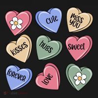 Valentine Candy Hearts Cute Gift Women's Tank Top thumb 5