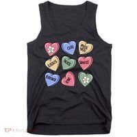 Valentine Candy Hearts Cute Gift Tank Top thumb 0