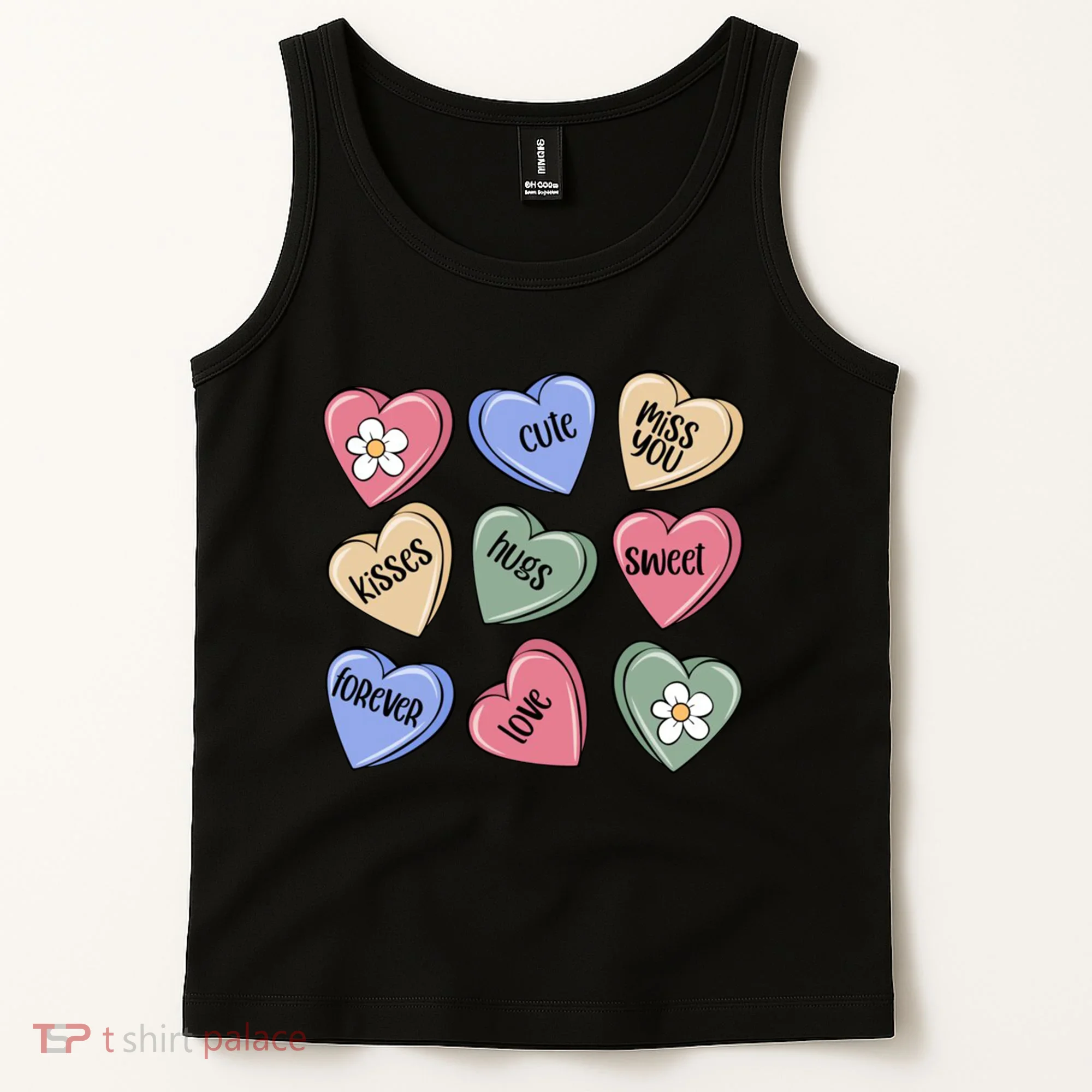 Valentine Candy Hearts Cute Gift Tank Top