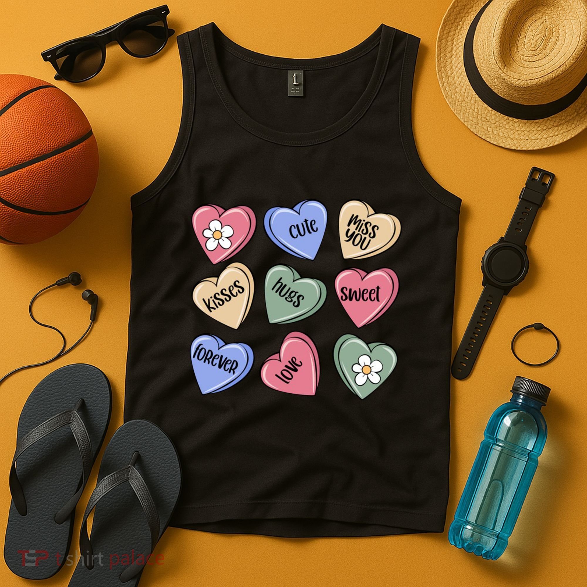 Valentine Candy Hearts Cute Gift Tank Top
