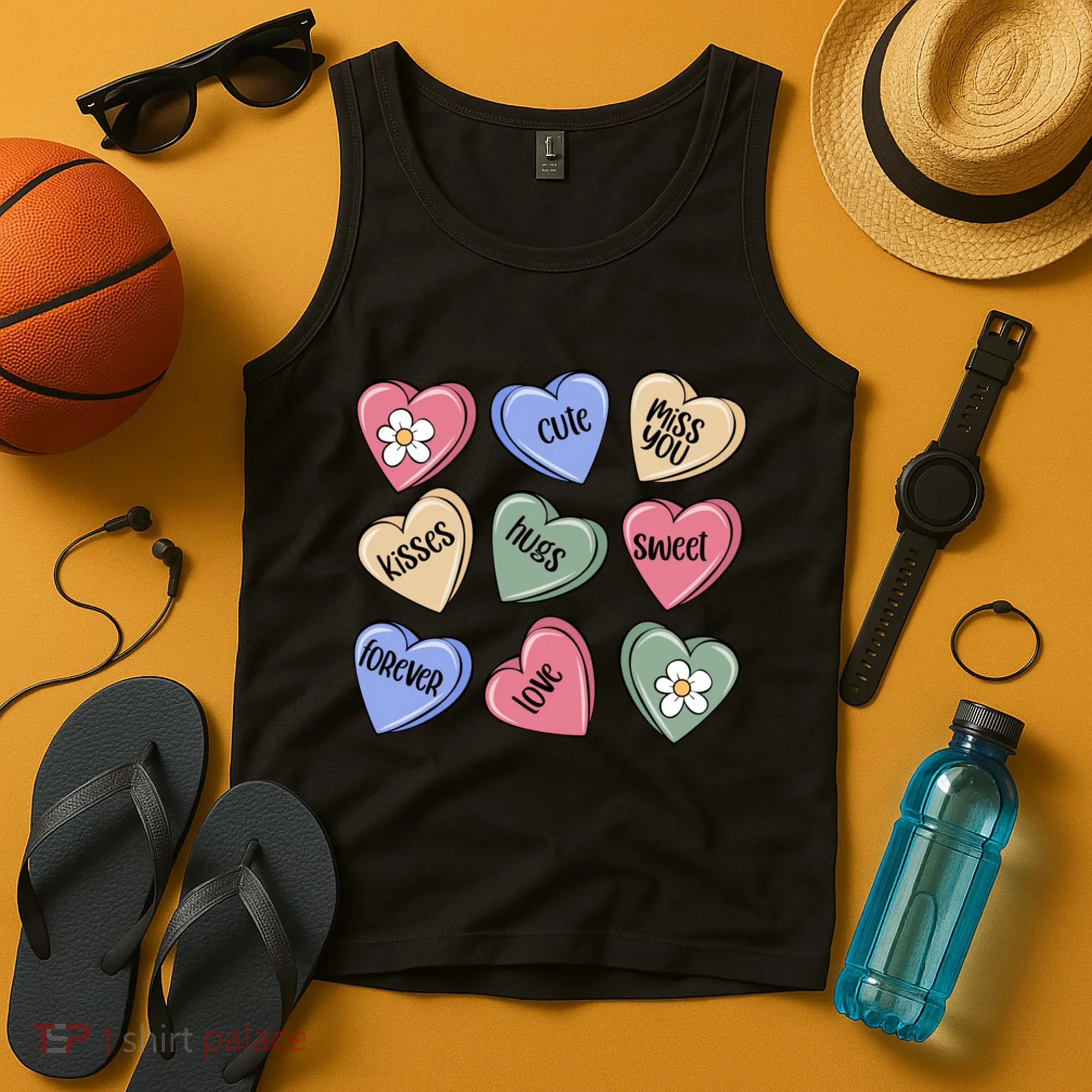 Valentine Candy Hearts Cute Gift Tank Top