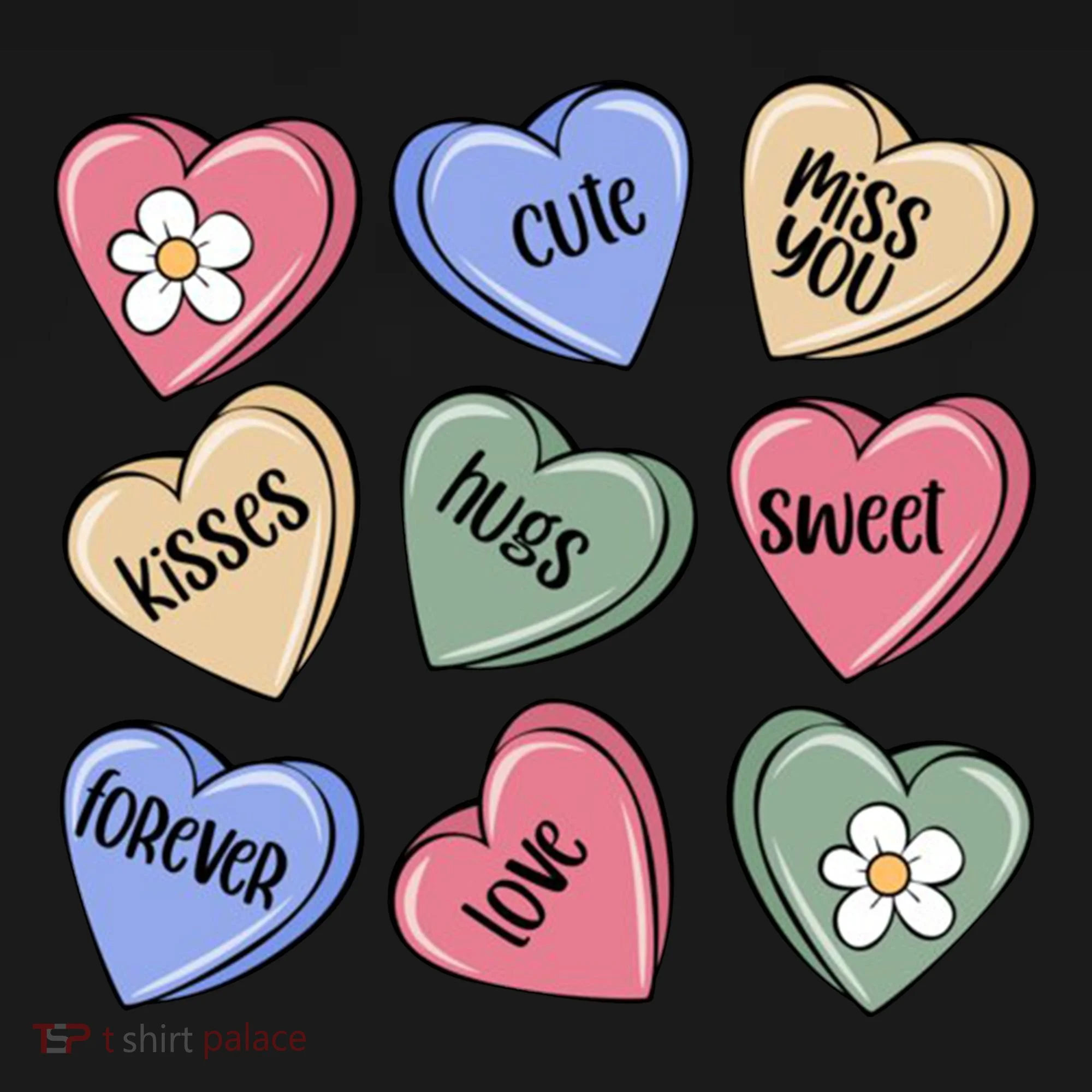 Valentine Candy Hearts Cute Gift Tank Top