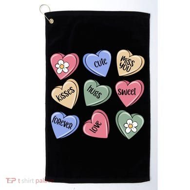 Valentine Candy Hearts Cute Gift Golf Towel