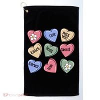 Valentine Candy Hearts Cute Gift Golf Towel thumb 0