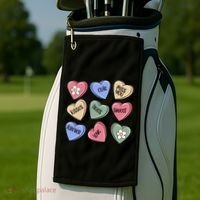 Valentine Candy Hearts Cute Gift Golf Towel thumb 2