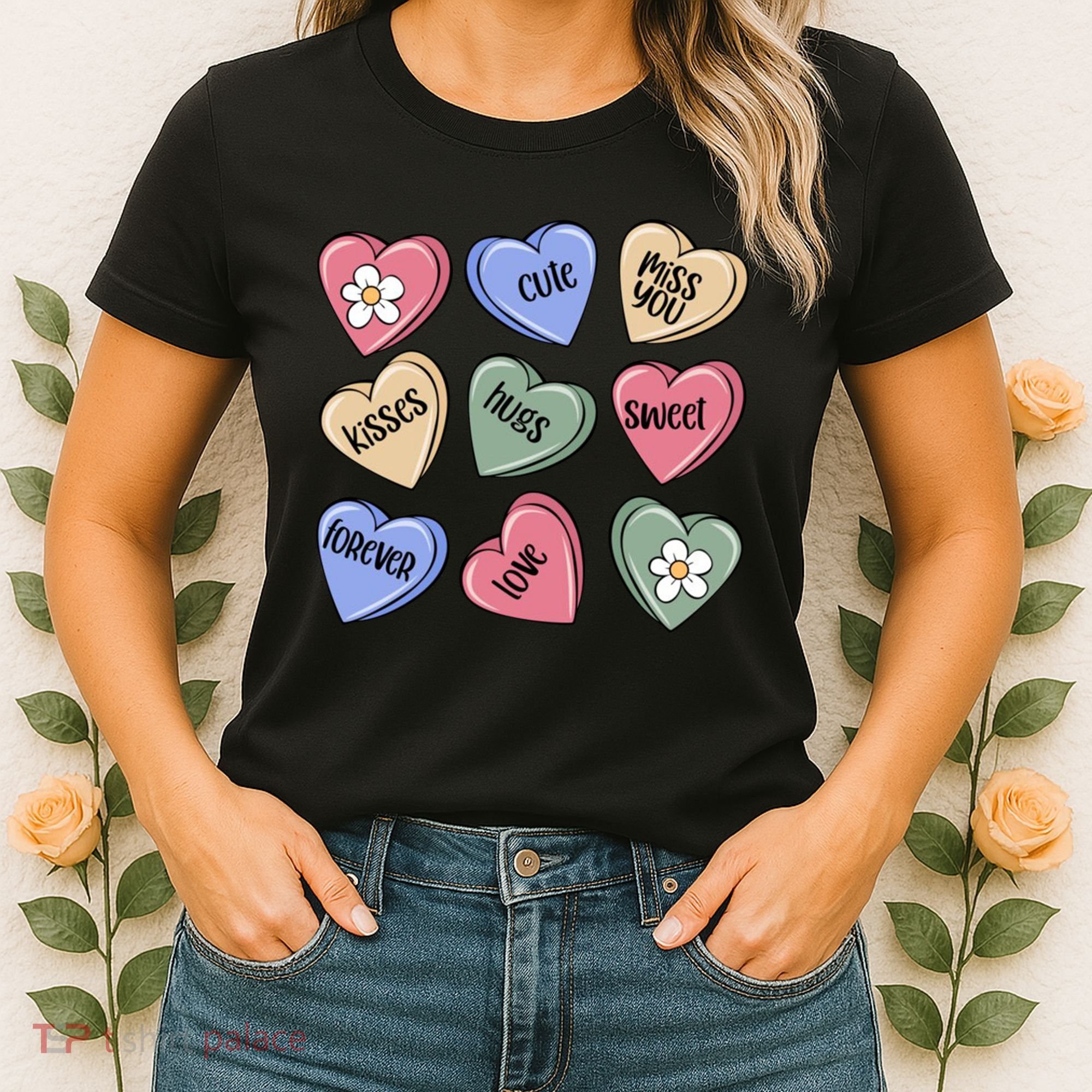 Valentine Candy Hearts Cute Gift Women's T-Shirt