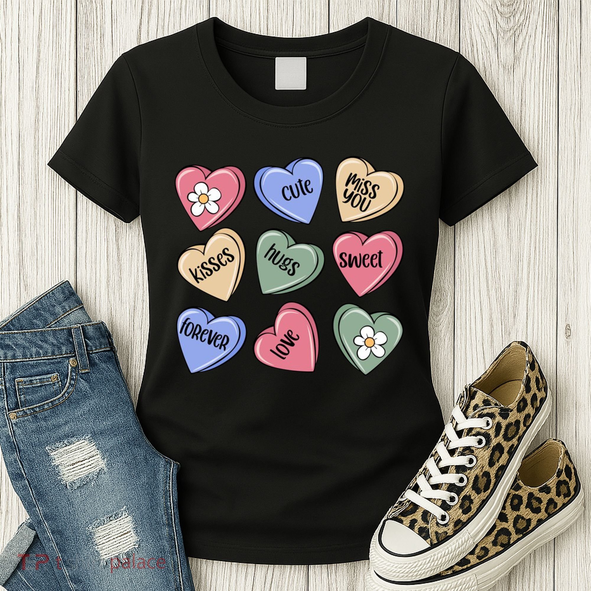 Valentine Candy Hearts Cute Gift Women's T-Shirt