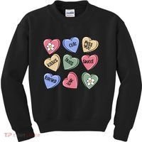 Valentine Candy Hearts Cute Gift Kids Sweatshirt thumb 0