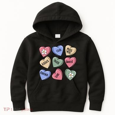 Valentine Candy Hearts Cute Gift Kids Hoodie