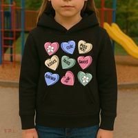 Valentine Candy Hearts Cute Gift Kids Hoodie thumb 3