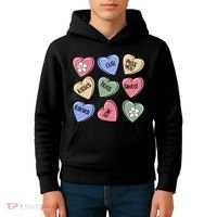 Valentine Candy Hearts Cute Gift Kids Hoodie thumb 4