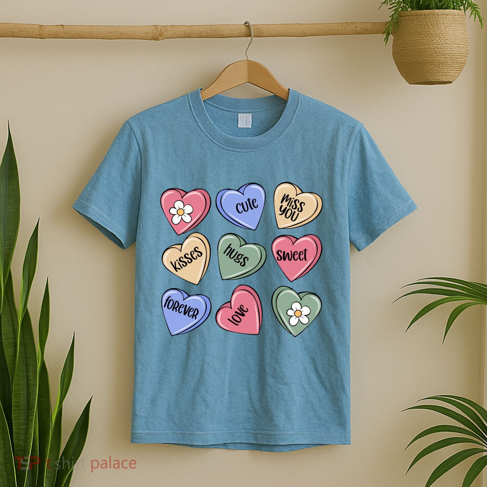 Valentine Candy Hearts Cute Gift T-Shirt