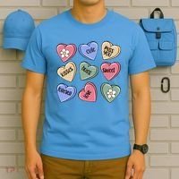 Valentine Candy Hearts Cute Gift T-Shirt thumb 5