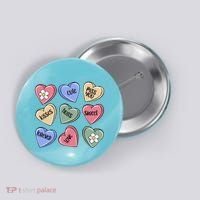 Valentine Candy Hearts Cute Gift Button thumb 0