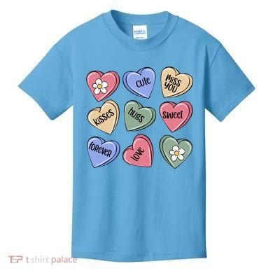 Valentine Candy Hearts Cute Gift Kids T-Shirt