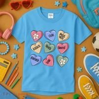 Valentine Candy Hearts Cute Gift Kids T-Shirt thumb 3