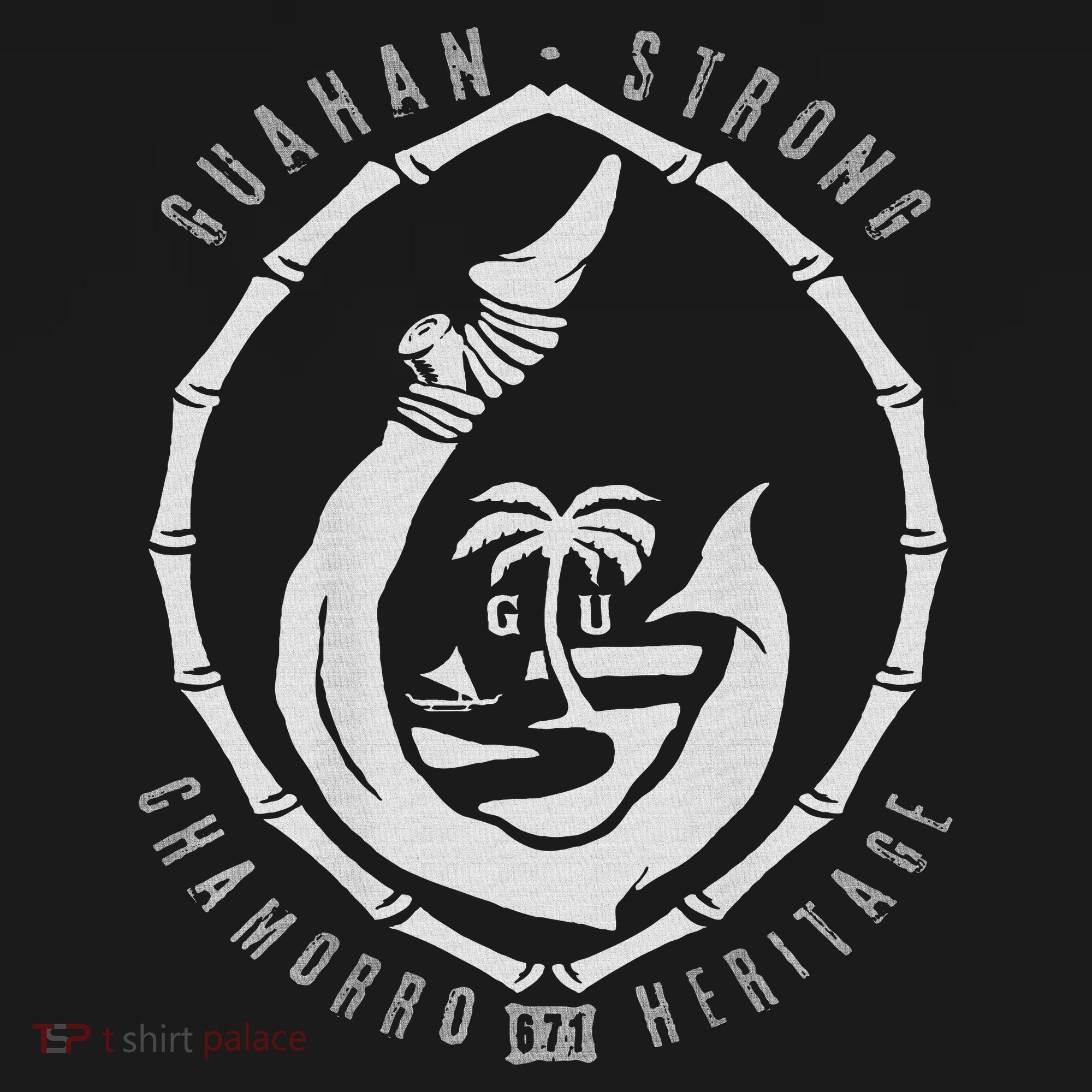 Vintage Chomorro Hook Gu Seal 671 Guam T-Shirt