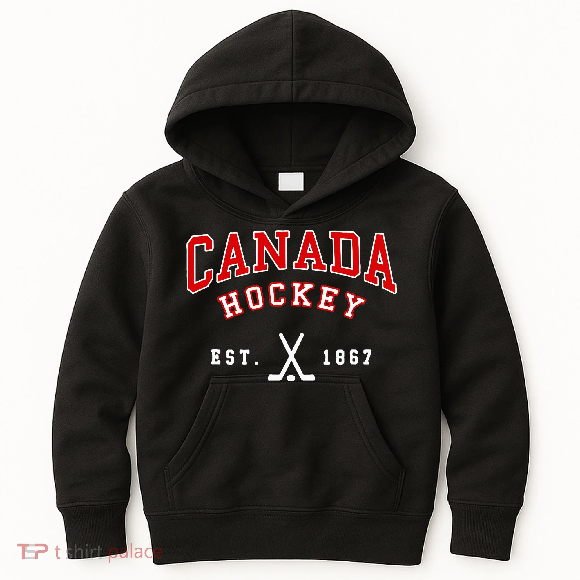 Vintage Canada Hockey Kids Hoodie