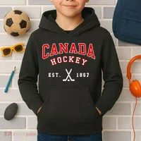 Vintage Canada Hockey Kids Hoodie thumb 2