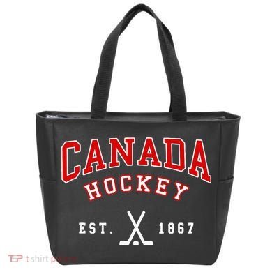 Vintage Canada Hockey Tote Bag