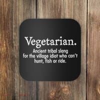 Vegetarian Cant Hunt Fish Funny Coaster thumb 0