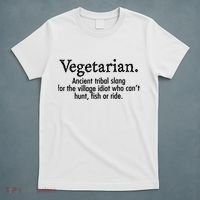 Vegetarian Cant Hunt Fish Funny T-Shirt thumb 5