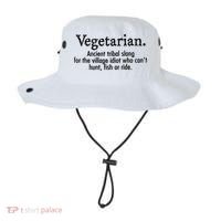 Vegetarian Cant Hunt Fish Funny Bucket Hat thumb 0