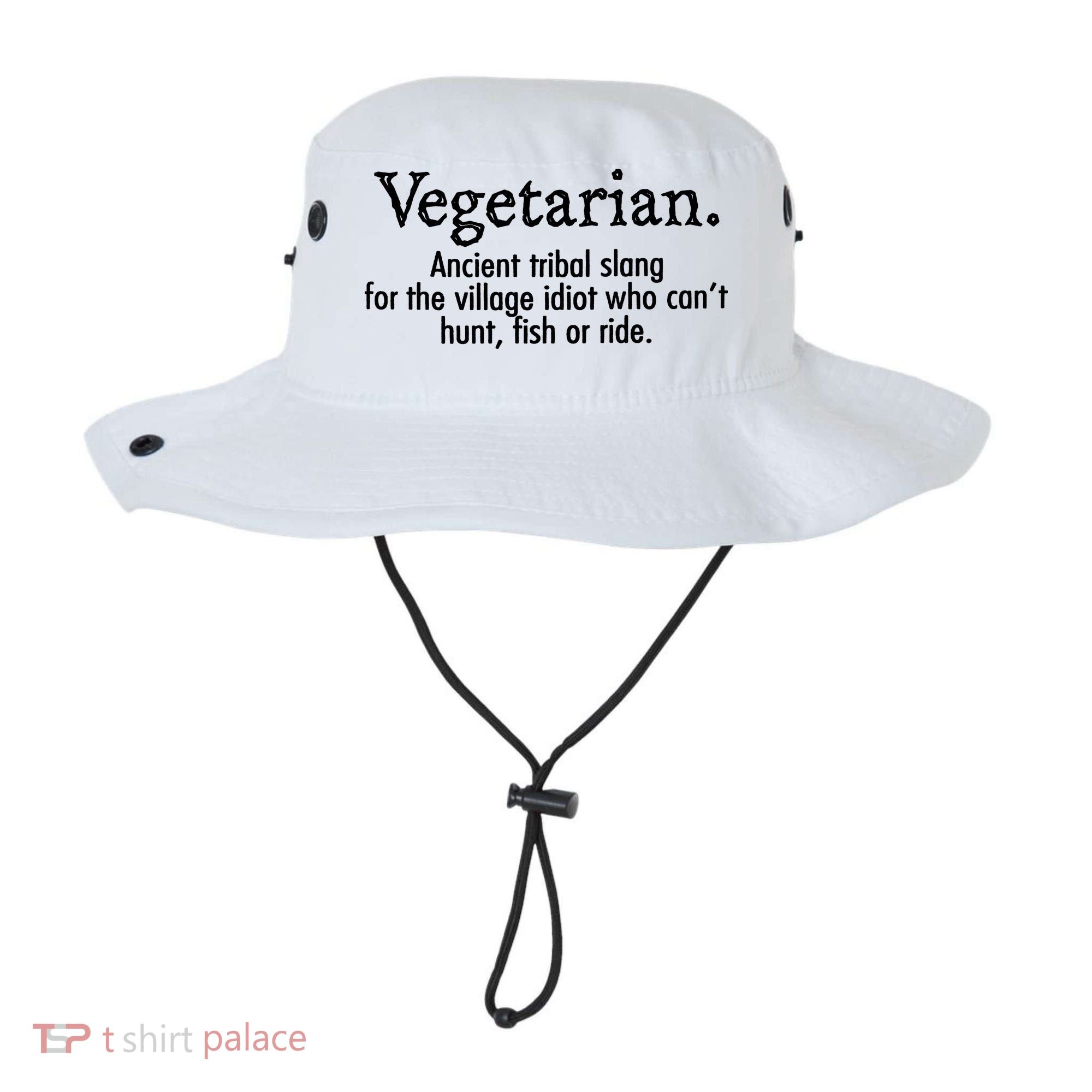 Vegetarian Cant Hunt Fish Funny Bucket Hat