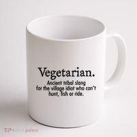 Vegetarian Cant Hunt Fish Funny Coffee Mug thumb 1