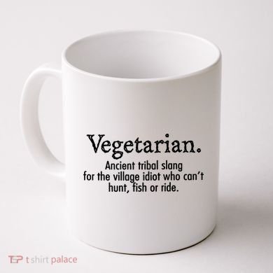 Vegetarian Cant Hunt Fish Funny Coffee Mug