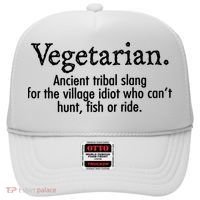 Vegetarian Cant Hunt Fish Funny Hat thumb 0