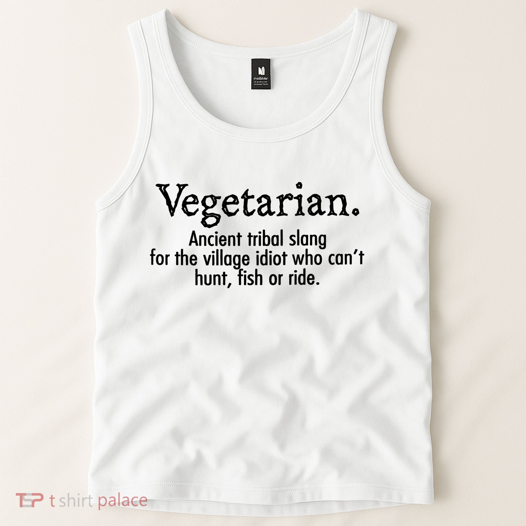 Vegetarian Cant Hunt Fish Funny Tank Top