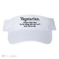 Vegetarian Cant Hunt Fish Funny Visor thumb 0