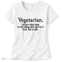 Vegetarian Cant Hunt Fish Funny Women's T-Shirt thumb 0