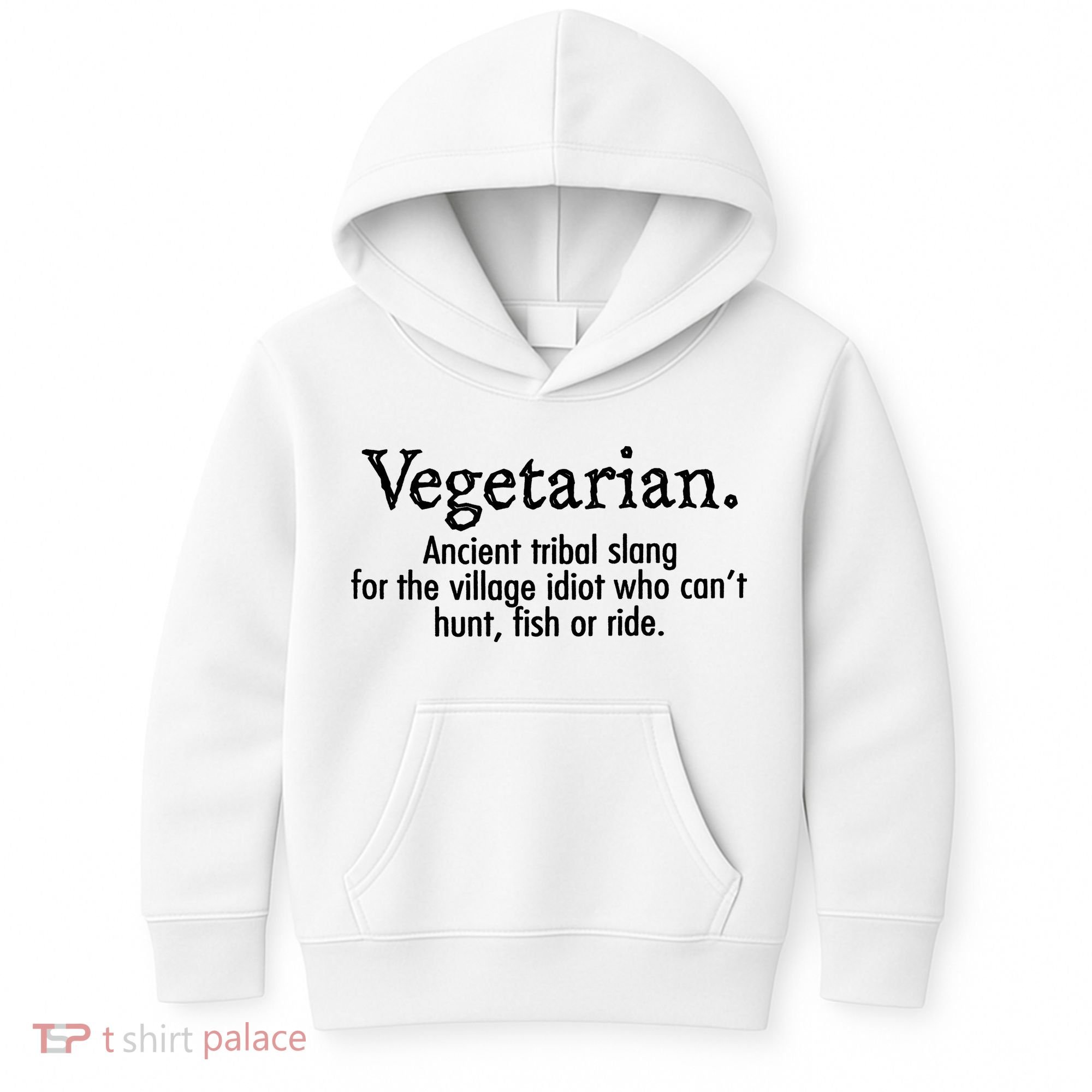 Vegetarian Cant Hunt Fish Funny Kids Hoodie