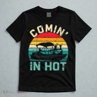 Vintage Comin In Hot Pontoon Boat Boating Dad Fathers Day T-Shirt thumb 5