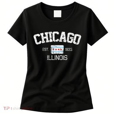 Vintage Chicago Illinois Est. 1833 Gift Women's T-Shirt